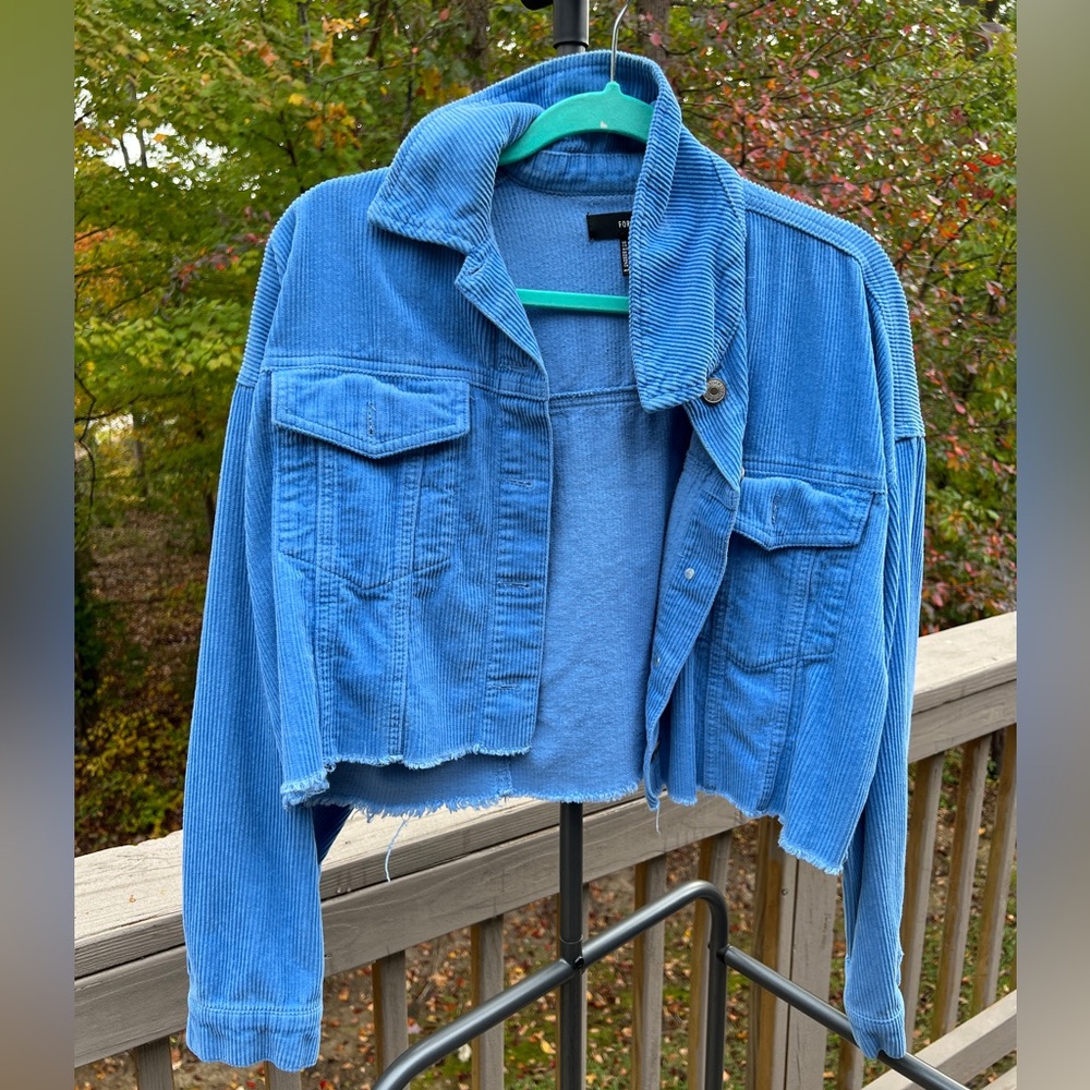 Cropped Corduroy Jean Jacket